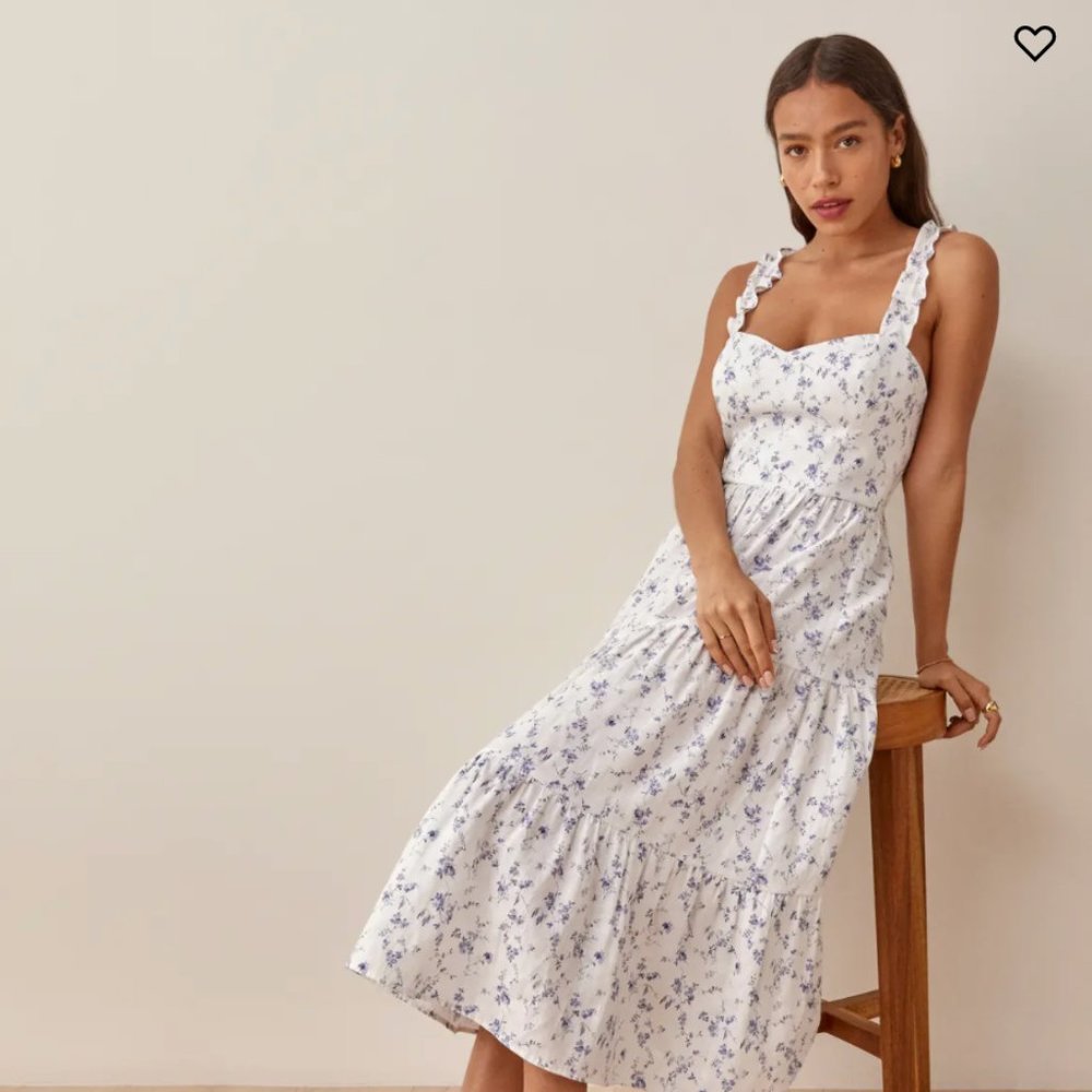 Reformation Montecito Linen Dress, Sinead, 8